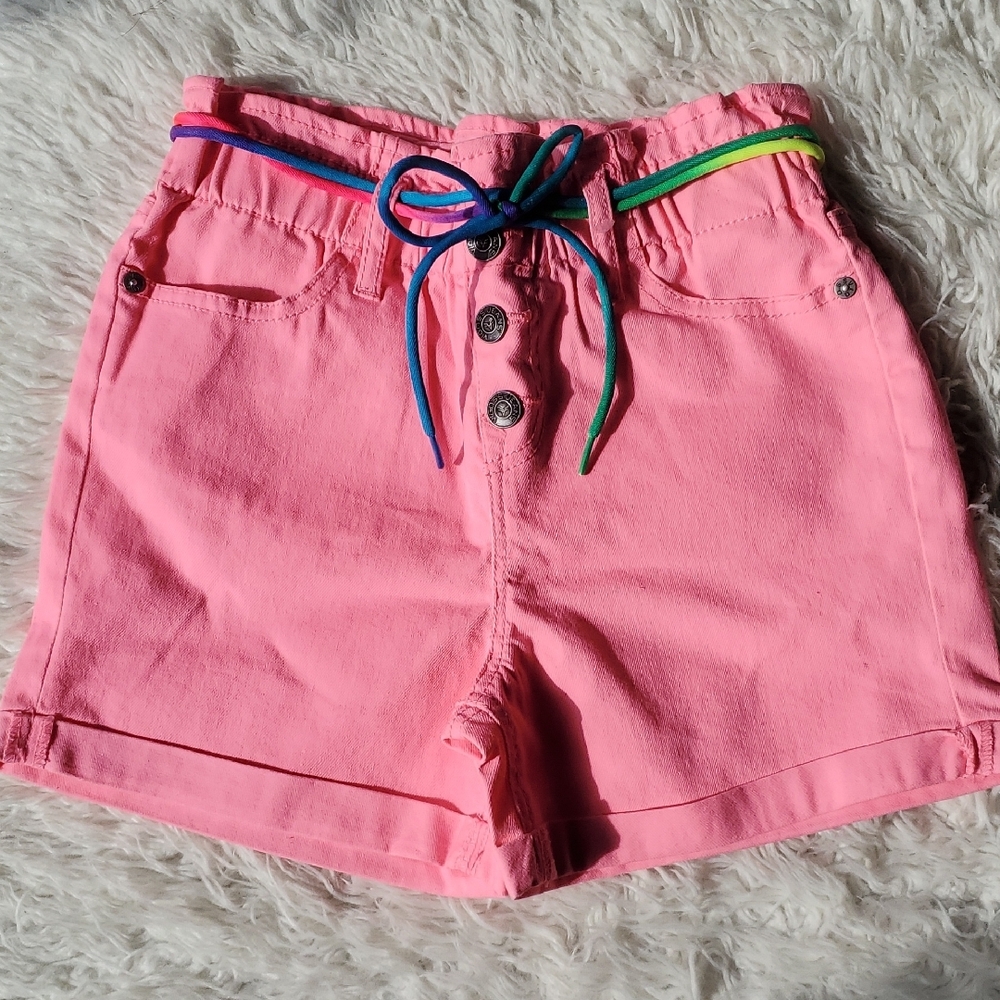 Vigoss Girls| Hot Pink Button Up Shorts Girls Size 10